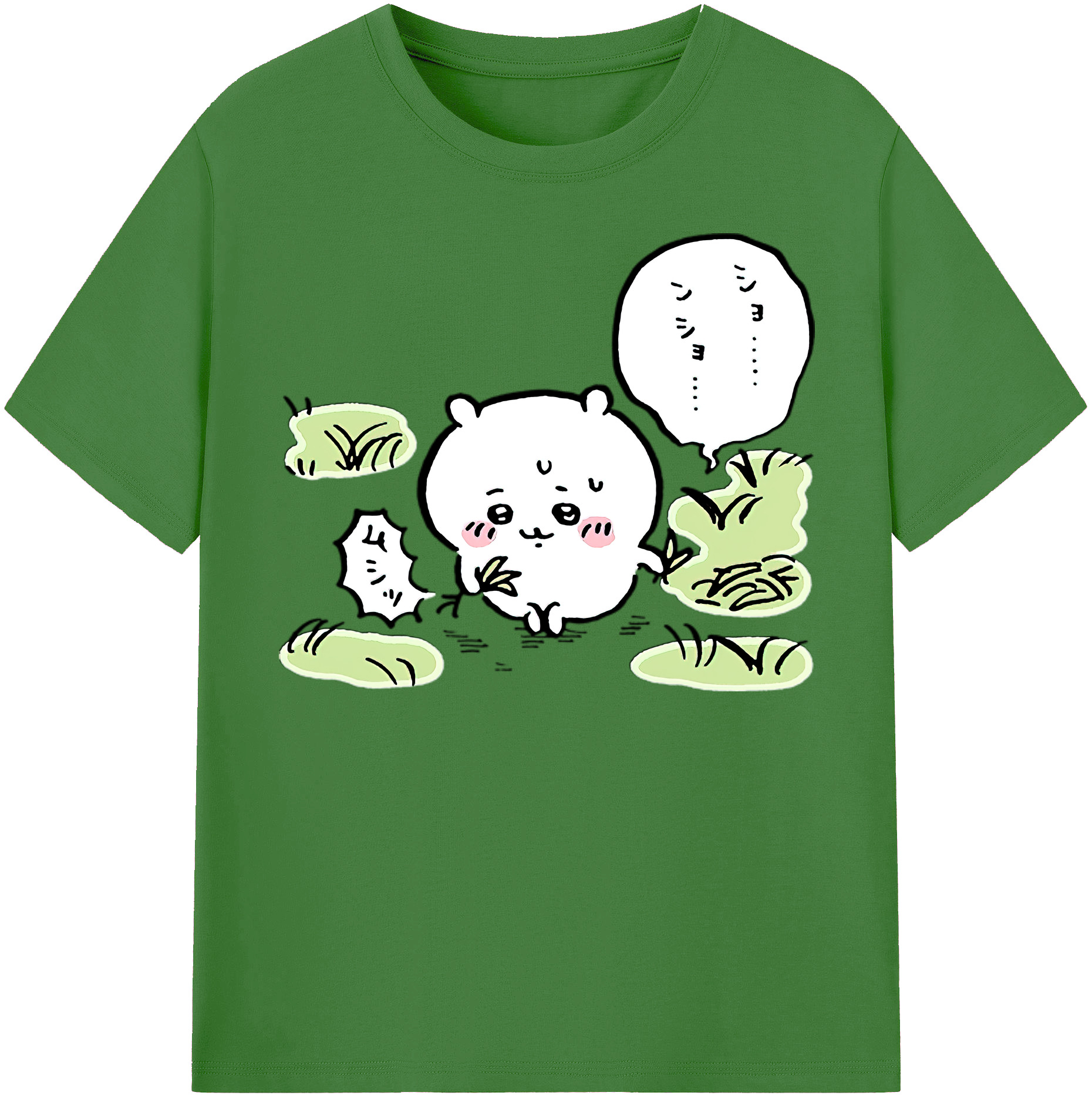 （画像用） ちいかわ ちいかわ Chii-kawa chiikawa レディースカジュアルプリントTシャツ（綿100％）